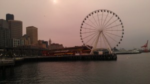 You can't walk along the Seattle Waterfront without seeing a bunch of ferries.  Not that there's anything wrong with that.