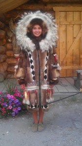 This hand-crafted parka took six months to make and is valued at over $17,000.  I should have thrown blood on it to show how cruelty-free I am.