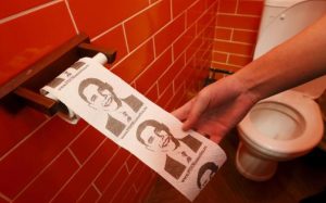 The Vladimir Putin Cafe in Russia uses a special kind of toilet paper. I guess he had more flexibility and softness after re-election. Reuters